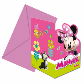 Pozvánky na oslavu - Myška Minnie (6ks)