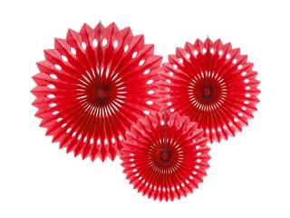 Závěsné rozety - červené (3ks)
