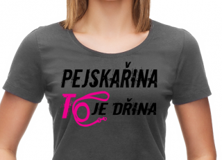 Dámské triko - Pejskařina (vodítko) Velikost: L