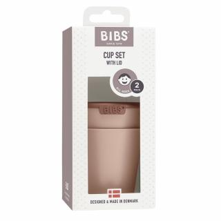 BIBS hrnky s víčkem 2 ks - Blush