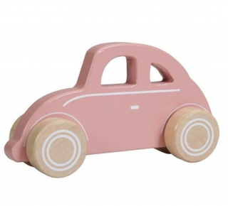 Little Dutch Dřevěné autíčko brouk - Pink