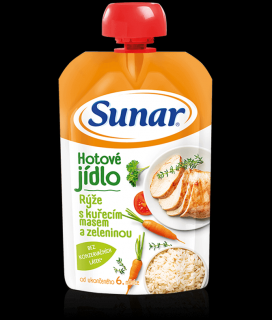 Sunar - Hotové jídlo Rýže s kuřecím masem a zeleninou 120g