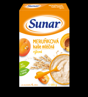 Sunar Meruňková kaše mléčná rýžová 225 g
