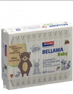 Vatové tyčinky Bellawa Baby pro kojence 60ks