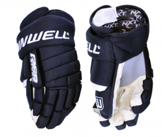 Hokejové rukavice Winnwell Pro Stock JR  velikost junior Barva: bílá-červená-tmavě modrá, Velikost: 12