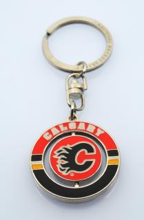 Přívěšek na klíče JFSC NHL Spinner Tým: Calgary Flames