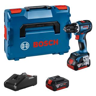 Bosch GSR 18V-90 C Professional, 2x 18V GBA 5,0 Ah, L-Boxx 136