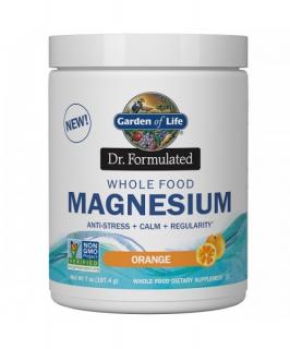 Magnesium Dr. Formulated - Hořčík - pomerančový 197,4g (Chelatovaný hořčík prášek, 350 mg horčíku v chelatované formě v jedné dávce, obsahuje živá probiotika - 1 miliarda CFU, šumivý nápoj před spaním.)