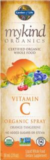 MyKind Organics - Vitamín C ve spreji s příchutí třešně a mandarinky 58ml (Certifikovaný organický whole food vitamín C)