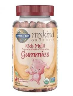 MyKind Organics - žvýkací multivitamín pro děti z organického ovoce třešeň, 120 gumídků
