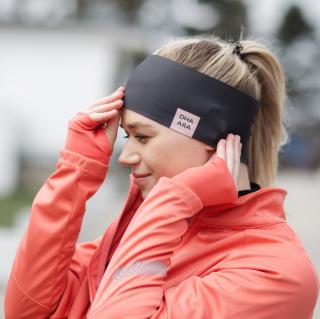 Sportovní čelenka FOXY ANTHRACITE - windstop