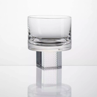 Cube whisky glass transparent