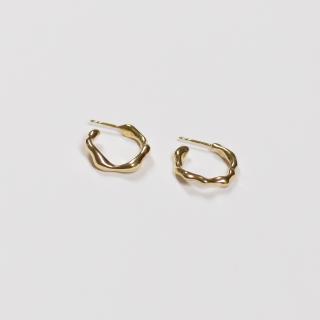 Earrings AWRY - gold plated