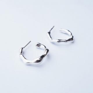 Earrings AWRY - silver