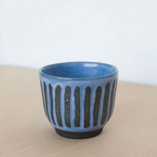 Mercury latté cup blue stripes