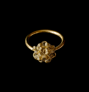 Prsten minikulička Varianta: pozlacený