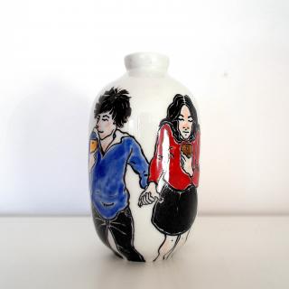 Smartphone Dynasty Vase small: Couple 01