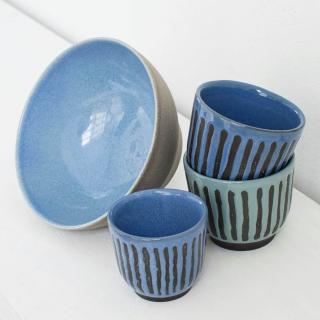 Soup bowl blue