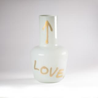 Unnamed Vase - Golden Love - cyan grey