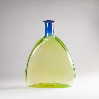 Váza Lahev zeleno-modrá