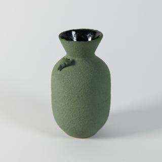 Váza Meadow malá - zelená s šedou glazurou