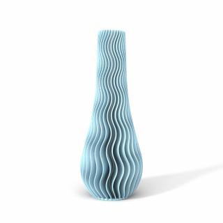 Wave Vase 01 light blue