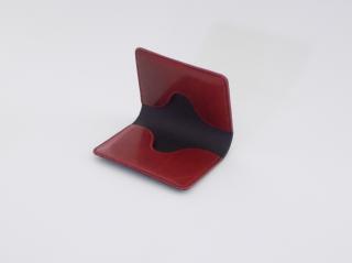 Pouzdro na karty Faktor Barva/šití: Černá/černá/červené přihrádky