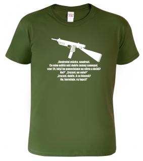 Army tričko - Hláška z Černých Baronů Barva: Vojenská zelená (Military Green), Velikost: L