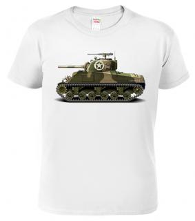 Army tričko s tankem - Sherman Barva: Bílá, Velikost: S
