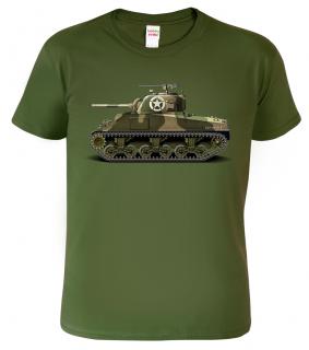 Army tričko s tankem - Sherman Barva: Vojenská zelená (Military Green), Velikost: 2XL