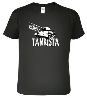 Army tričko - Vášnivý tankista Barva: Černá (01), Velikost: 3XL