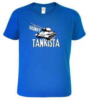 Army tričko - Vášnivý tankista Barva: Královská modrá (05), Velikost: 2XL