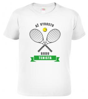 Chlapecké tenisové tričko - Až vyrostu budu tenista Barva: Bílá, Velikost: M - 120 (7-8 let)