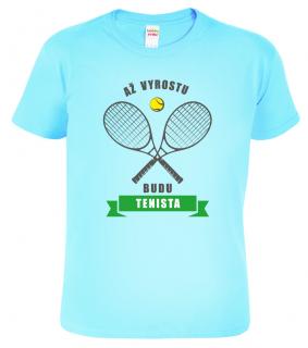 Chlapecké tenisové tričko - Až vyrostu budu tenista Barva: Světle modrá (Light Blue), Velikost: S - 108 (5-6 let)