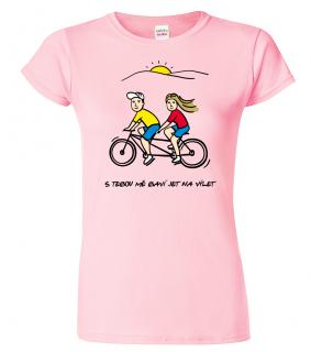 Dámské cyklistické tričko - Dvojkolo Barva: Růžová (30), Velikost: L