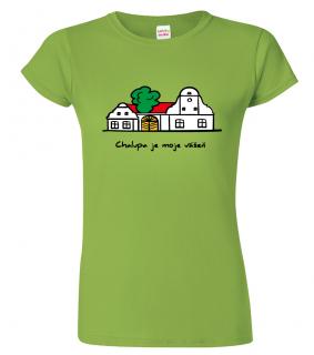 Dámské tričko pro chalupáře - Chalupa Barva: Apple Green (92), Velikost: 2XL
