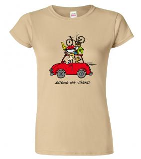 Dámské tričko pro chalupáře - Chalupáři Barva: Béžová (51), Velikost: M