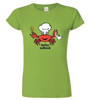 Dámské tričko pro kuchařku - Krab Barva: Apple Green (92), Velikost: XL