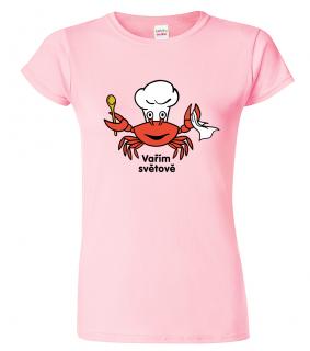 Dámské tričko pro kuchařku - Krab Barva: Růžová (30), Velikost: 2XL
