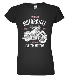 Dámské tričko pro motorkáře - American Motorcycle Barva: Černá (01), Velikost: L