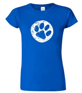 Dámské tričko pro pejskaře - Psí ťapka Barva: Královská modrá (05), Velikost: 2XL