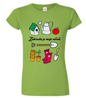 Dámské tričko pro zahrádkáře - Zahradní nářadí Barva: Apple Green (92), Velikost: 2XL