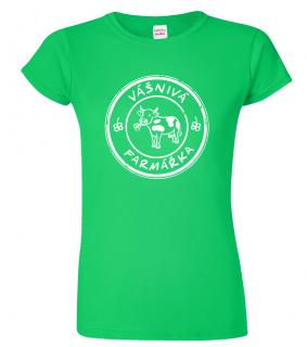 Dámské tričko pro zemědělce - Vášnivá farmářka Barva: Středně zelená (16), Velikost: XL