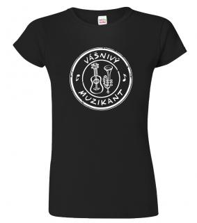 Dámské tričko pro zpěvačku - Vášnivý muzikant Barva: Černá (01), Velikost: XL