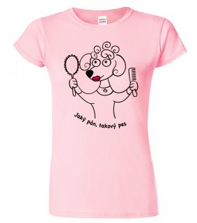 Dámské tričko se psem - Fintilka Barva: Růžová (30), Velikost: 2XL