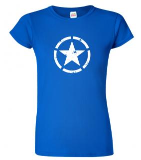 Dámské vojenské tričko - US Army Star Barva: Královská modrá (05), Velikost: 2XL