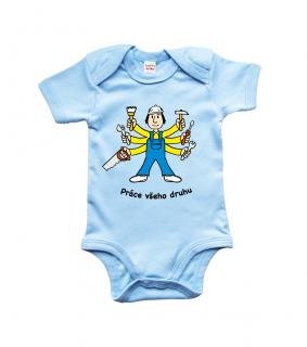 Dětské body pro kutila - Práce všeho druhu Barva: Modrá (Soft Blue), velikost: 6-12 m