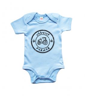 Dětské body - Vášnivý farmář Barva: Modrá (Soft Blue), velikost: 0-3 m