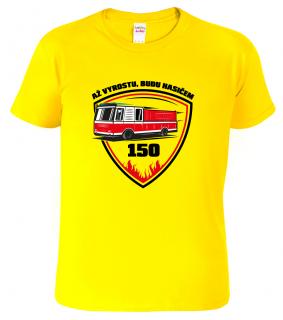 Dětské chlapecké hasičské tričko - Až vyrostu, budu hasičem Barva: Žlutá (04), Velikost: 12 let / 158 cm