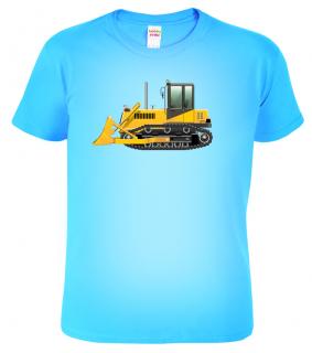 Dětské chlapecké tričko s Bagrem - Buldozer Barva: Nebesky modrá (15), Velikost: 4 roky / 110 cm